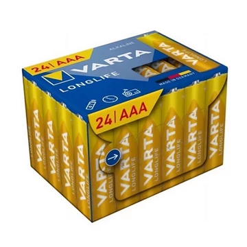 Varta LONGLIFE POWER CUBE AAA (LR03) alkáli elem 24db