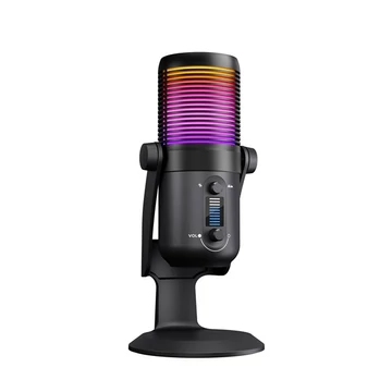 Rampage Mikrofon - DIYEZ (USB, PC / MAC / Android, zajelnyomó, állvány, fekete, 2m kábel, RGB)