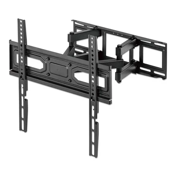 Manhattan TV állvány - Fali, dönthető, forgatható, szintezhető, TV állvány Fekete (max.VESA:400x400)(32"-70"-ig)