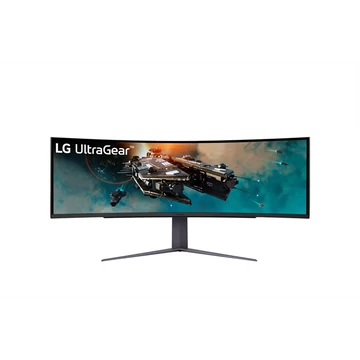 LG Ívelt Gaming 240Hz VA monitor 49" 49GR85DC, 5120x1440, 32:9, 450cd / m2, 1ms, 2xHDMI / DisplayPort / 3xUSB