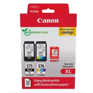 Canon PG575XL+CL576XL+10x15 GP501 fotópapír multipack Canon