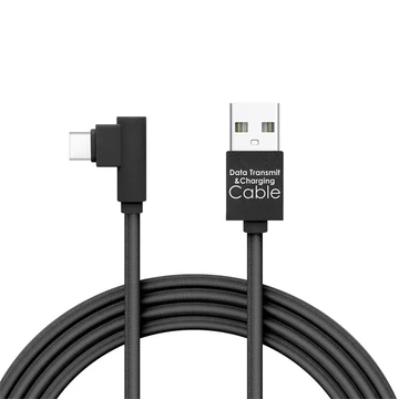Delight kábel - USB-C töltőkábel (USB - USB Type-C apa be- / kimenet; 2m, fekete)