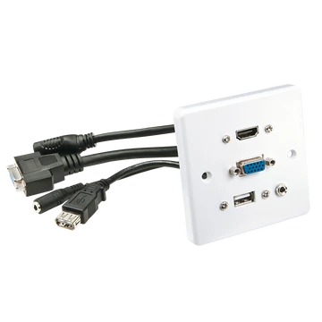 LINDY Wall plate VGA/HDMI/USB/3.5mm Stereo