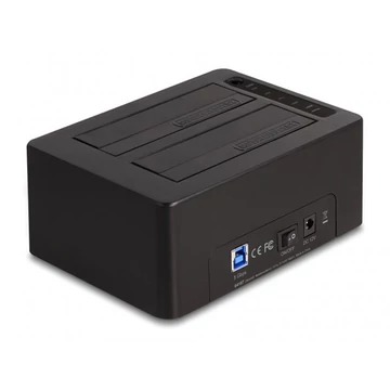 DELOCK USB 3.0 Dual Docking Station 2x SATA HDD / SSD klónozás és törlés funkció