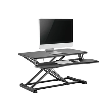 Equip Monitor / Periféria Asztali állvány - 650840 (Ergonomikus, állítható magasság: 10-50 cm, Max.: 15kg, acél, fekete)