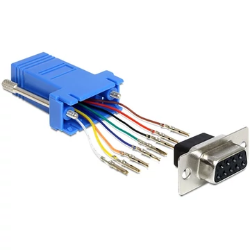 DELOCK Átalakító D-Sub 9 pin female > RJ45 female szerelő készlet