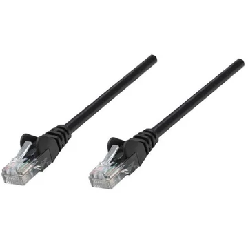 Manhattan Kábel - S / FTP Patch (RJ45 to RJ45, Cat6A, LSOH, CU, 0.25m, Fekete)