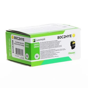 Lexmark CX410/510 High Corporate Toner Yellow 3K (Eredeti) 80C2HYE Lexmark