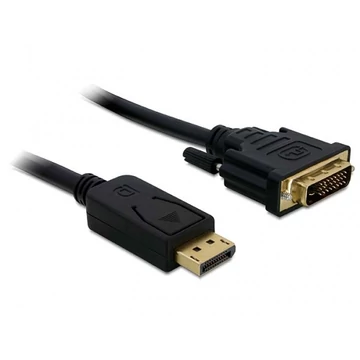 Delock Átalakító Kábel - 82590 (Displayport - DVI (24 + 1), apa-apa, FullHD, 1m)