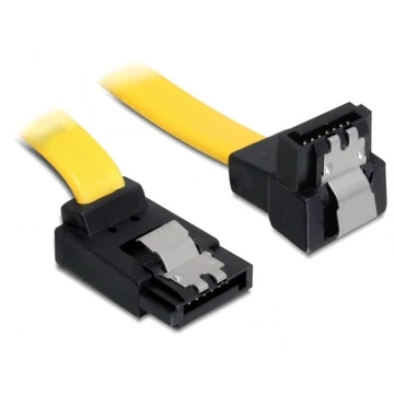 DELOCK kábel SATA 6 Gb / s 90 fok fel-90 fok le 50cm sárga