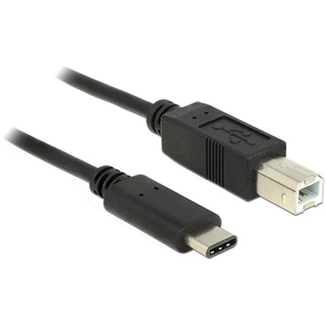 Delock USB-C -> USB-B 2.0 M / M adatkábel 1m fekete