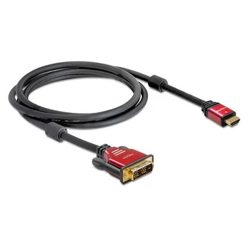 DELOCK kábel HDMI male to DVI 24 + 1 male kétirányú, 2m