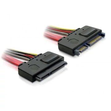DELOCK kábel SATA 6 Gb / s 22 pin male > 22 pin female (5V + 12V) hosszabbító 20cm