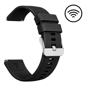CARNEO STRAP PAY SILICONE 22MM BLACK STRAP