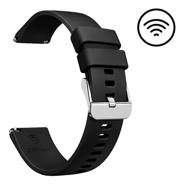 CARNEO PAY SILICONE 20MM BLACK STRAP