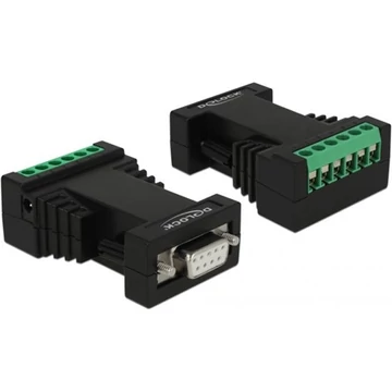 Delock Serial RS-232 -> Serial RS-422 / 485 F / F konverter fekete