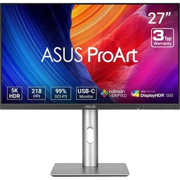 Asus ProArt PA27JCV 27" IPS LED monitor fekete-ezüst (USB-C: 96W)