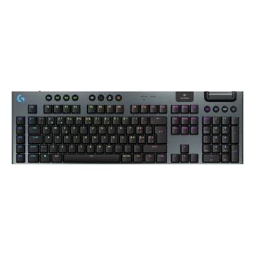 LAPOS KIALAKÍTÁS. MEGNÖVELT.<br>A Logitech G915 X LIGHTSPEED gyorsaságot, pontosságot és testreszabhatóságot kínál elegáns, ultravékony kialakítással. Ez a vezeték nélküli, játékhoz tervezett billentyűzet háromféle csatlakoztathatósággal, KEYCONTROL