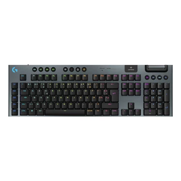 LAPOS KIALAKÍTÁS. MEGNÖVELT.<br>A Logitech G915 X LIGHTSPEED gyorsaságot, pontosságot és testreszabhatóságot kínál elegáns, ultravékony kialakítással. Ez a vezeték nélküli, játékhoz tervezett billentyűzet háromféle csatlakoztathatósággal, KEYCONTROL