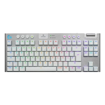 LAPOS KIALAKÍTÁS. MEGNÖVELT.<br>A Logitech G915 X LIGHTSPEED TKL gyorsaságot, pontosságot és testreszabhatóságot biztosít elegáns, lapos, numerikus billentyűk nélküli kialakítással. Ez a vezeték nélküli, játékhoz tervezett billentyűzet háromféle csa