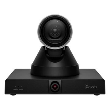 Harness the power of focus<br>Keep presentations engaging with the Poly Studio E60 smart MPTZ optical zoom camera. The main presenter is always in frame, and every person in the room is shown with exceptional accuracy, even at the far end. With ever