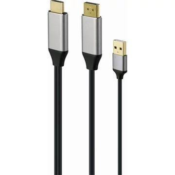Gembird HDMI 2.0 USB-A 2.0 -> DisplayPort 1.2 M / M aktív video kábel 2m fekete