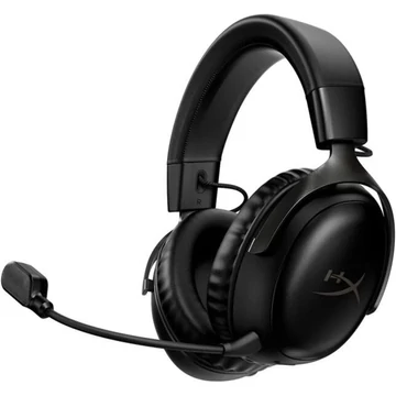 HyperX Fejhallgató - Cloud III S Wireless (Vezeték nélküli, USB, fekete / fekete)