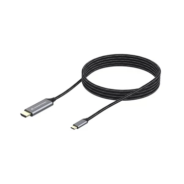 Conceptronic Kábel - ABBY10G (USB-C to HDMI, 4K / 60Hz, harisnyázott, fekete, 2m)