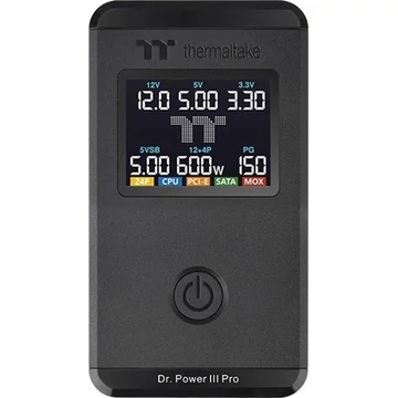 Thermaltake Dr. Power III Pro univerzális ATX tápegység teszter fekete LCD kijelzővel