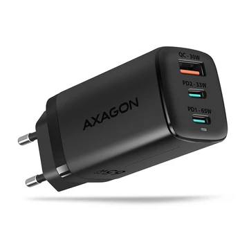 Axagon ACU-DPQ65 QC4 + USB-C PD hálózati töltő fekete