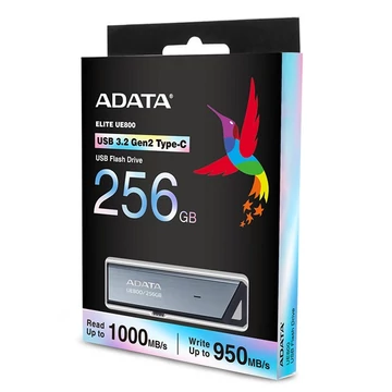 ADATA Pendrive - 256GB UE800 (USB3.2 Type-C, R / W: 1000 / 950 MB / s, ezüst)