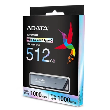 ADATA Pendrive - 512GB UE800 (USB3.2 Type-C, R / W: 1000 / 1000 MB / s, ezüst)