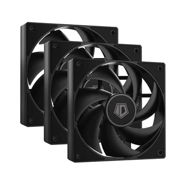 ID-Cooling Cooler 12cm - AF-125-K TRIO (29,85dB, max. 132,94 m3 / h, 4pin, PWM, 3 x12cm, ARGB LED, fekete)