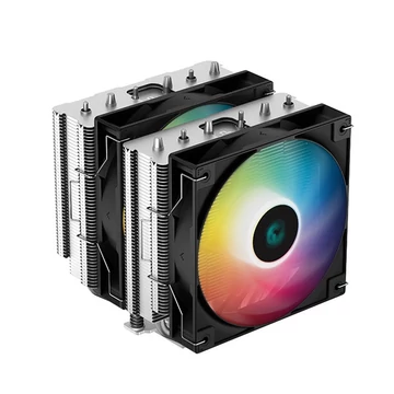 DeepCool CPU Cooler - AG620 BK ARGB (29,4 dB; max, 115,32 m3 / h; 4pin csatlakozó, 6 db heatpipe, 12cm, PWM, LED)