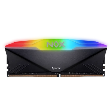 Apacer Memória Desktop - 16GB KIT DDR4 NOX RGB AURA2 (2x8GB, 3600MHz, CL18, 1.35V, hűtőbordás)