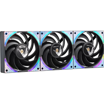 Formula Cooler 12cm - 3 db Air Bridge Plus BK (1-27,2dB, max. 63,2 m3 / h, 4pin csatlakozó, hydro bearing, ARGB)