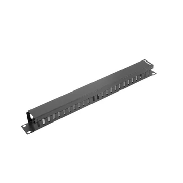 Lanberg AK-1201-B 19"" 1U fekete csatornás kábelrendező