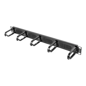 LANBERG 19inch cable management AK-1203-B brush panel 5 rings- type B 1U black