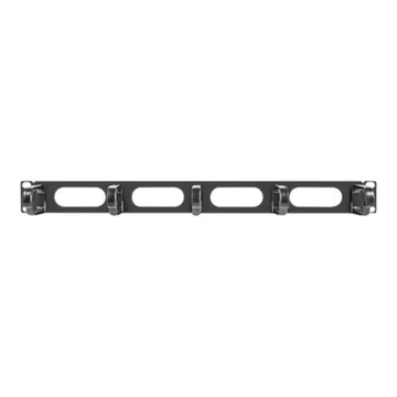 LANBERG 19inch cable management AK-1205-B panel 5 rings - type B 1U black