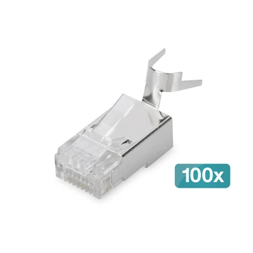 MOD.PLUG F. ROUNDCAB CAT6A 100X CAT 6A 8P8C SHIELDED AWG 22-23