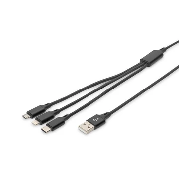 3-IN-1 CHARGER CABLE USB A-LIGHTNING+MICRO B+TYPE-C1M