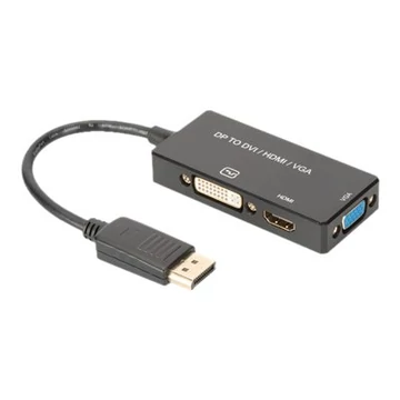 ASM AK-340418-002-S ASSMANN DisplayPort 1in3 HDMI, DVI and VGA converter cable