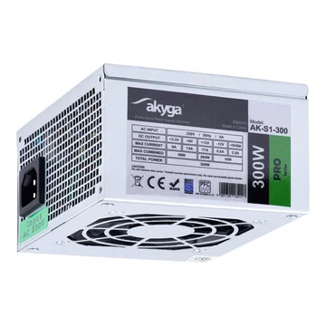 AKY AK-S1-300 Akyga SFX Power Supply 300W AK-S1-300 P4 2x SATA 2x Molex PFC FAN 8cm