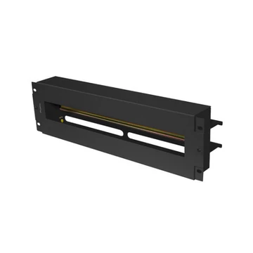 Lanberg AK-VDP103-B 19"" 3U DIN sínes fedeles fekete kismegszakító tartó panel