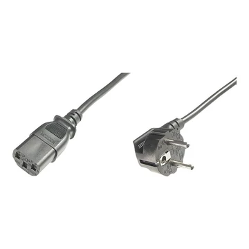 ASSMANN Power Cord CEE 7/7 Typ-F 90deg angled - C13 M/F 2.5m H05VV-F3G1.0qmm bl
