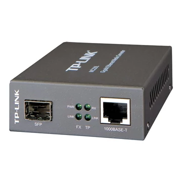 TP-LINK 1000Mbps RJ45 to 1000Mbps SFP slot supporting MiniGBIC modules switching power adapter chassis mountable