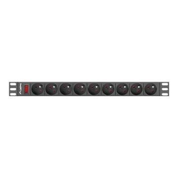 LANBERG PDU-09E-0300-BK PDU 1U 16A 9 sockets uni-schuko 3m Black