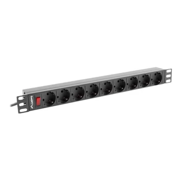 LANBERG power distribution unit PDU 19 1U 16A 9 schuko 3m black