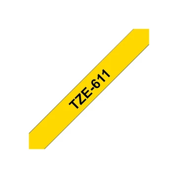 BROTHER P-Touch TZE-611 black on yellow 6mm
