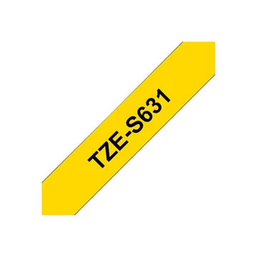 BROTHER P-Touch TZE-S631 black on yellow 12mm extra gluey